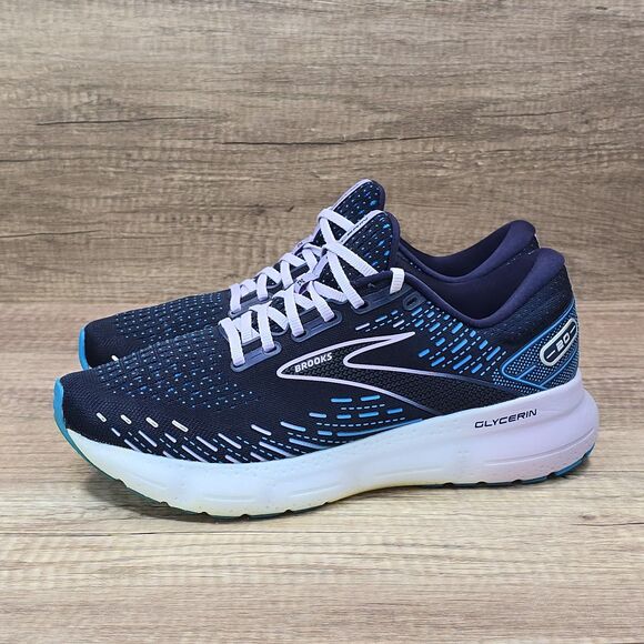 Brooks Glycerin 20 Women’s Size 10 B Navy Blue Teal Running Shoes (1203691B499) - Picture 3 of 9